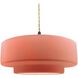 Radiance Collection - Tier Pendant Ceiling Light in Matte Black, Replaceable Bulb, Beige Twist Cord, Gloss Blush, 16.25W x 6H, Form+Finish+Function