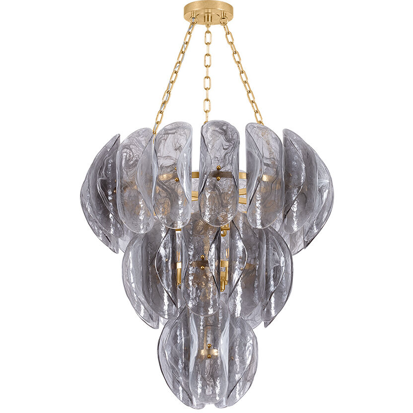 Anatase 10 Light 33.5 inch Vintage Gold Leaf Chandelier Ceiling Light