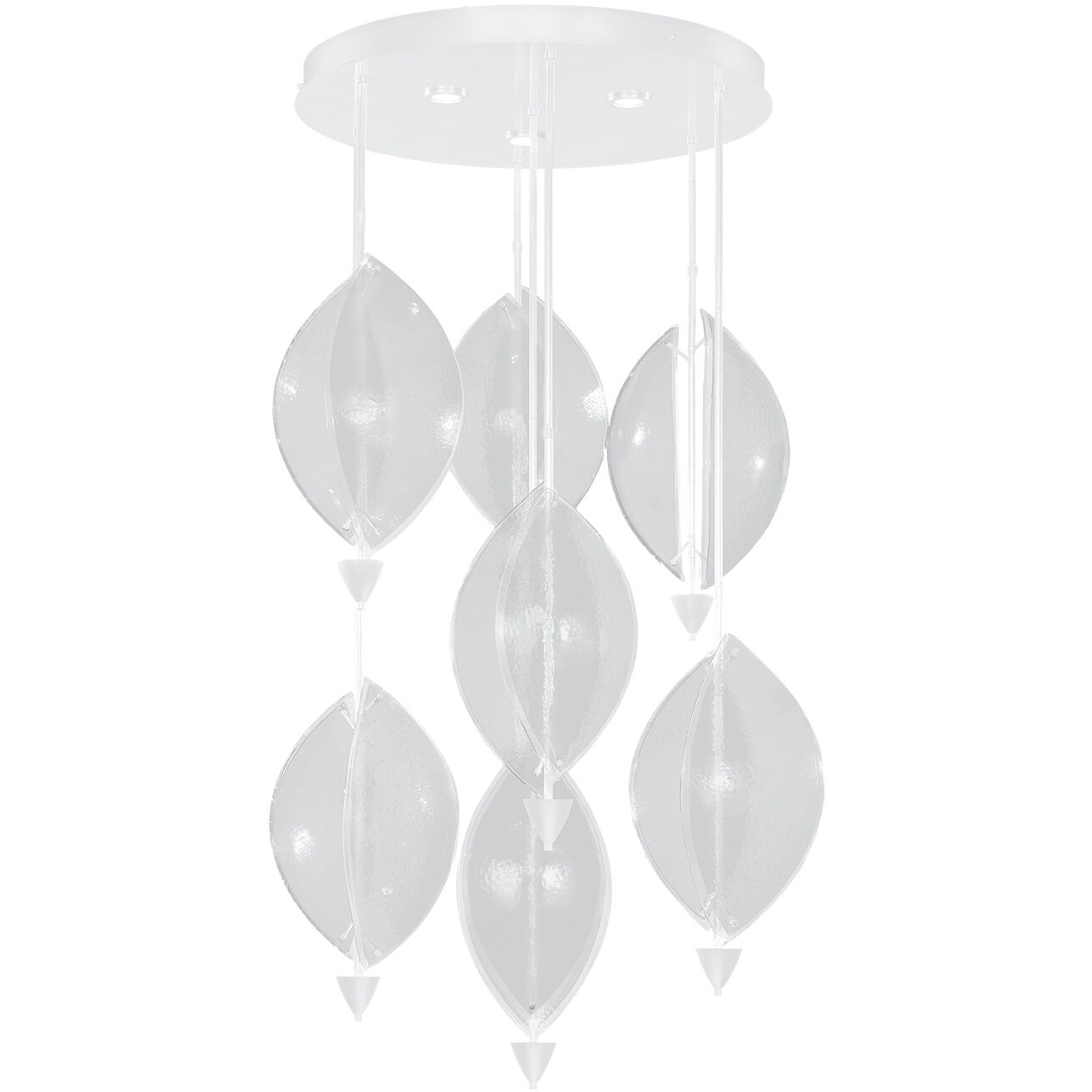 Embark 10 Light 40 inch White Pendant Ceiling Light