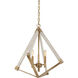 Viewpoint 3 Light 19.25 inch Weathered Brass Foyer Chandelier Ceiling Light