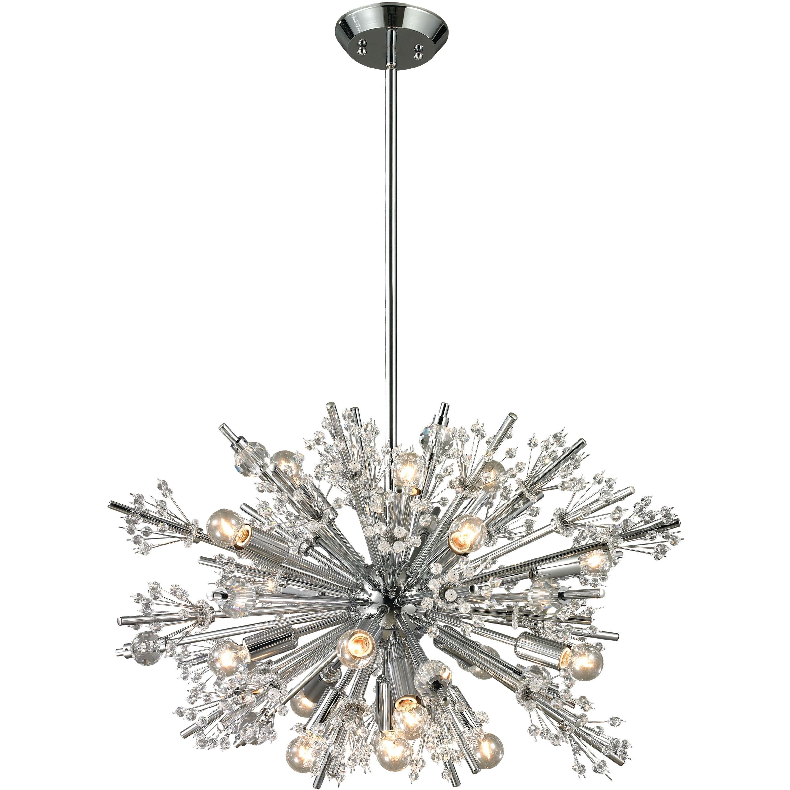 Starburst 19 Light 26 inch Polished Chrome Chandelier Ceiling Light