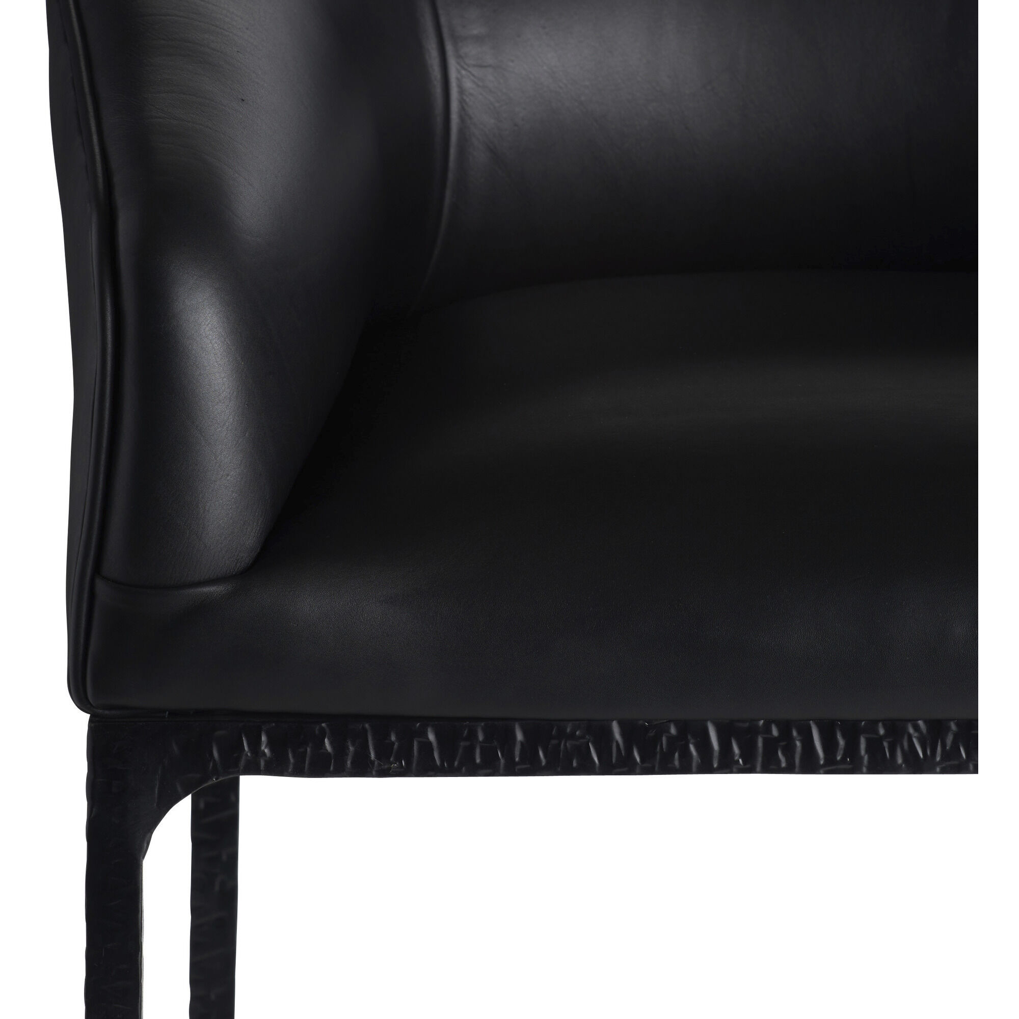 Osbourne 39 inch Black and Blackened Iron Bar Stool