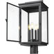 Hartwell 4 Light 22.75 inch Sand Black Outdoor Post Mount Fixture