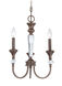 Boulevard 3 Light 13 inch Mocha Bronze Silver Wash Chandelier Ceiling Light