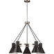 Towner 5 Light 29 inch Brushed Nickel Chandelier Ceiling Light