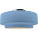 Radiance Collection - Tier 1 Light 12 inch Sky Blue Semi-Flush Ceiling Light, Form+Finish+Function
