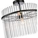 Ava 1 Light 15.7 inch Black Semi Flush Mount Ceiling Light