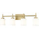 Cadoc 4 Light 31.5 inch Modern Gold Bath Vanity Light Wall Light