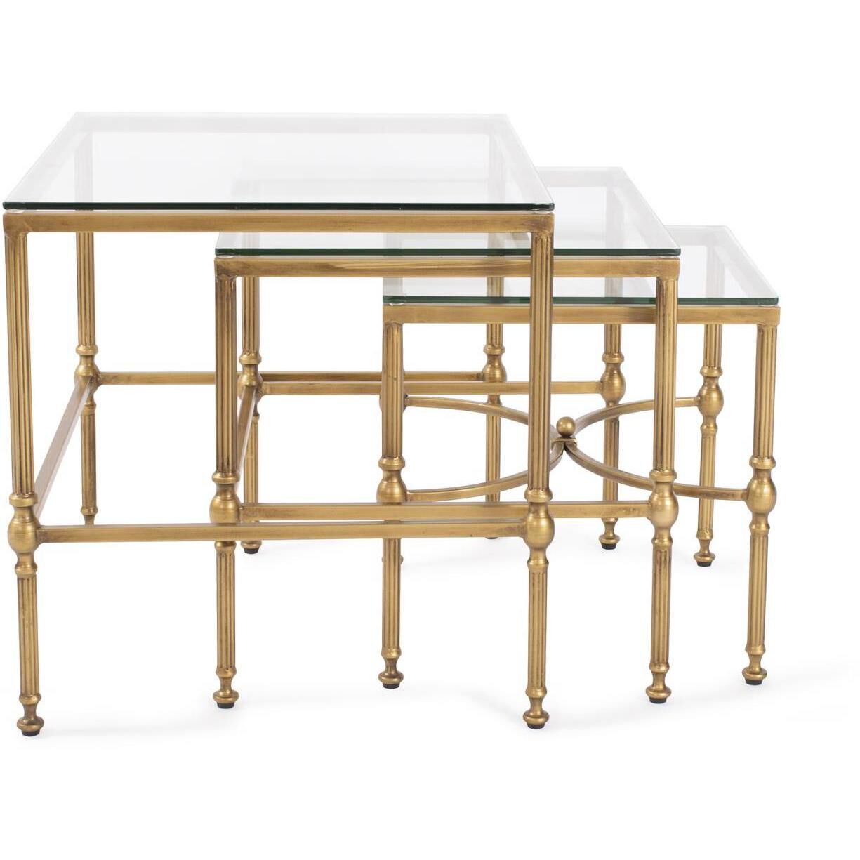 Bonnifait 22 X 18.25 inch Antique Bronze Nesting Tables