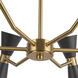 Alora Mood Blake 6 Light 32 inch Matte Black and Aged Gold Chandelier Ceiling Light