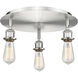 Ballston 3 Light 11.75 inch Satin Nickel Flush Mount Ceiling Light