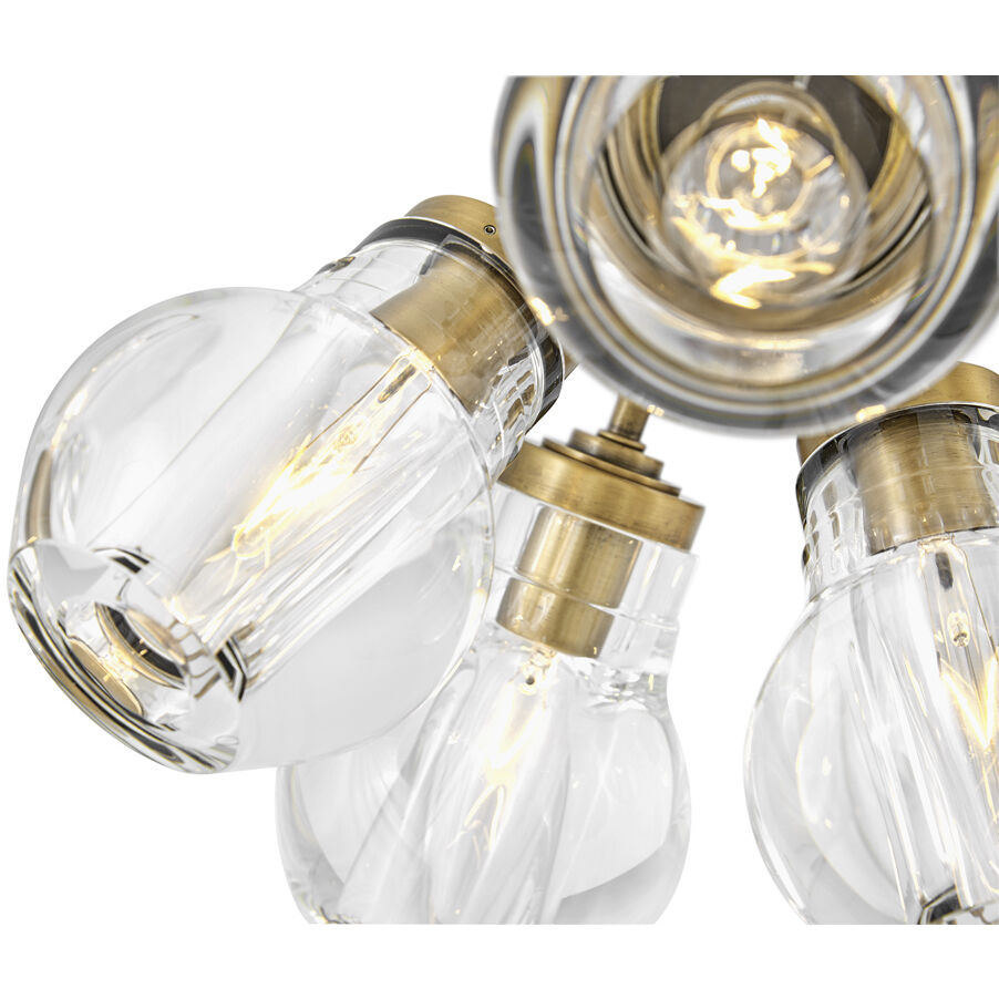 Elise LED 16.25 inch Heritage Brass Foyer Light Ceiling Light, Semi-Flush Mount