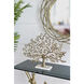 Anita Gold Finished Aluminum with White Marble Base D&eacute;cor