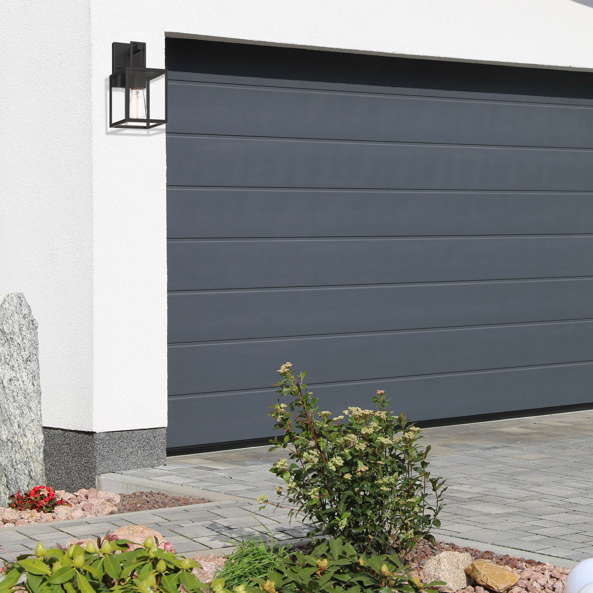 Preston 1 Light 11.75 inch Matte Black Exterior Wall Lantern