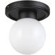 Alora Mood Fiore 1 Light 6 inch Matte Black Semi-Flush Mount Ceiling Light
