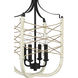 Cavendish 4 Light 14 inch Cottage White/Espresso Foyer Light Ceiling Light