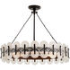 Rondelle 8 Light 31 inch Blackened Iron Chandelier Ceiling Light
