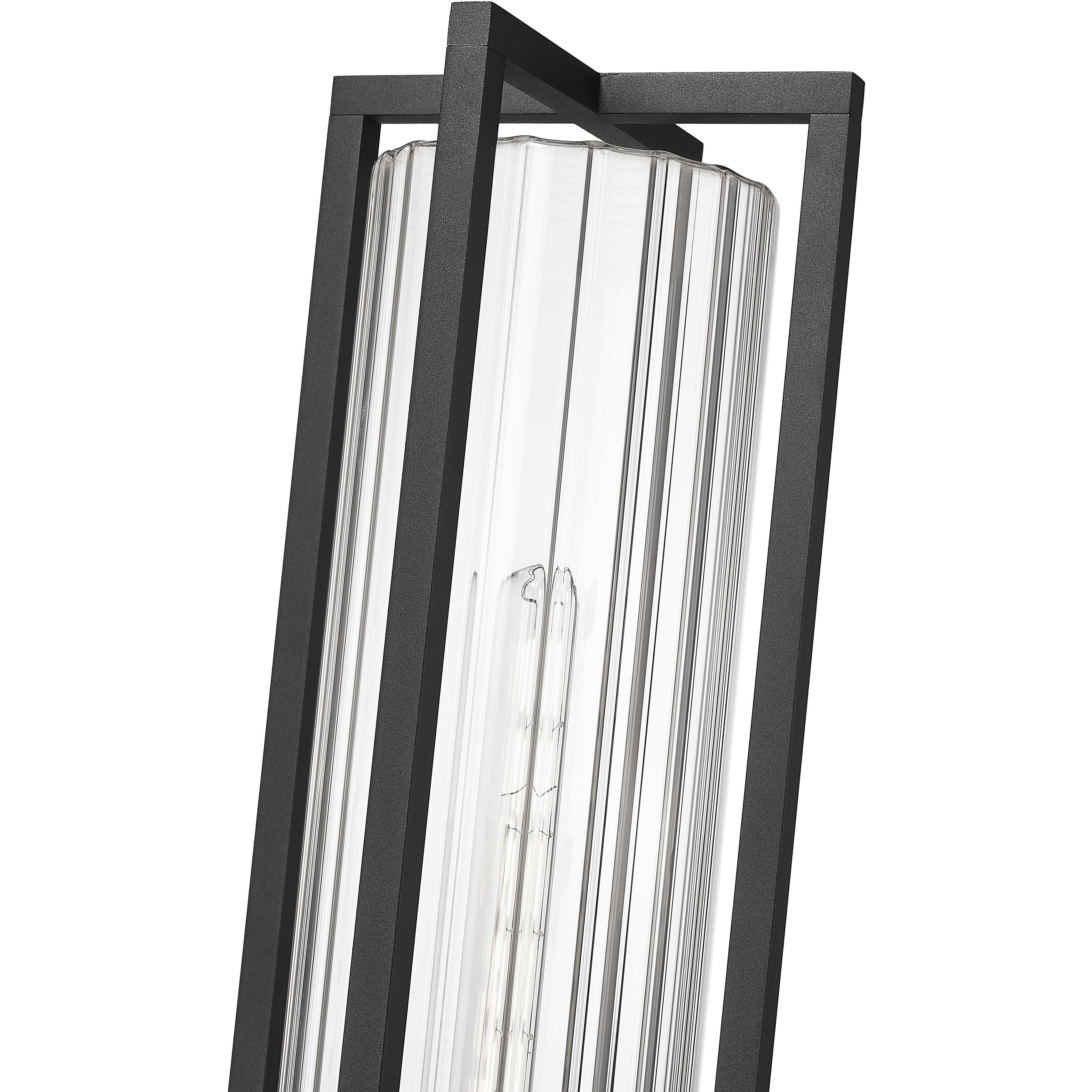 Aura 1 Light 118.5 inch Black Outdoor Post Mounted Fixture in G9