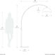 Luna Bella 92 inch 14 watt Weathered Brass Arc Floor Lamp Portable Light in White and Gold Steel