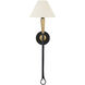 Thomas O'Brien Cavalli LED 8.5 inch Aged Iron and Hand-Rubbed Antique Brass Tail Sconce Wall Light