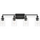 Binsly 4 Light 32 inch Coal Bath Vanity Light Wall Light