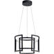 Melko LED 24 inch Black Chandelier Round Pendant Ceiling Light