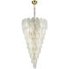 Hush 42 Light 32.5 inch Aged Brass with White Chandelier Ceiling Light