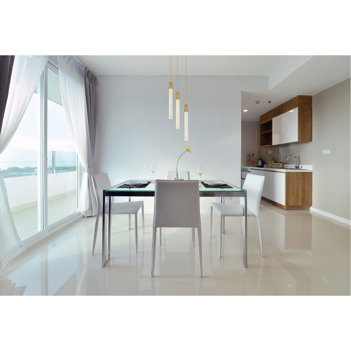 Weston 3 Light 16 inch Satin Gold Pendant Ceiling Light