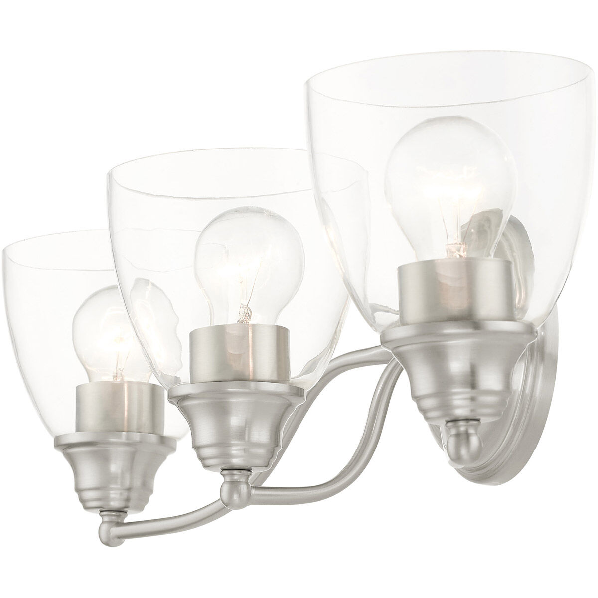 Montgomery 3 Light 23 inch Brushed Nickel Vanity Sconce Wall Light