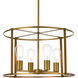 Agnys 4 Light 20 inch Brass Pendant Ceiling Light