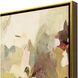 Modern Wildflower Green and Beige and Pink and Red Canvas