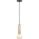 Stone 5 inch Travertine Pendant Ceiling Light