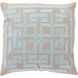 Gramercy 18 X 18 inch Aqua and Light Gray Pillow Cover