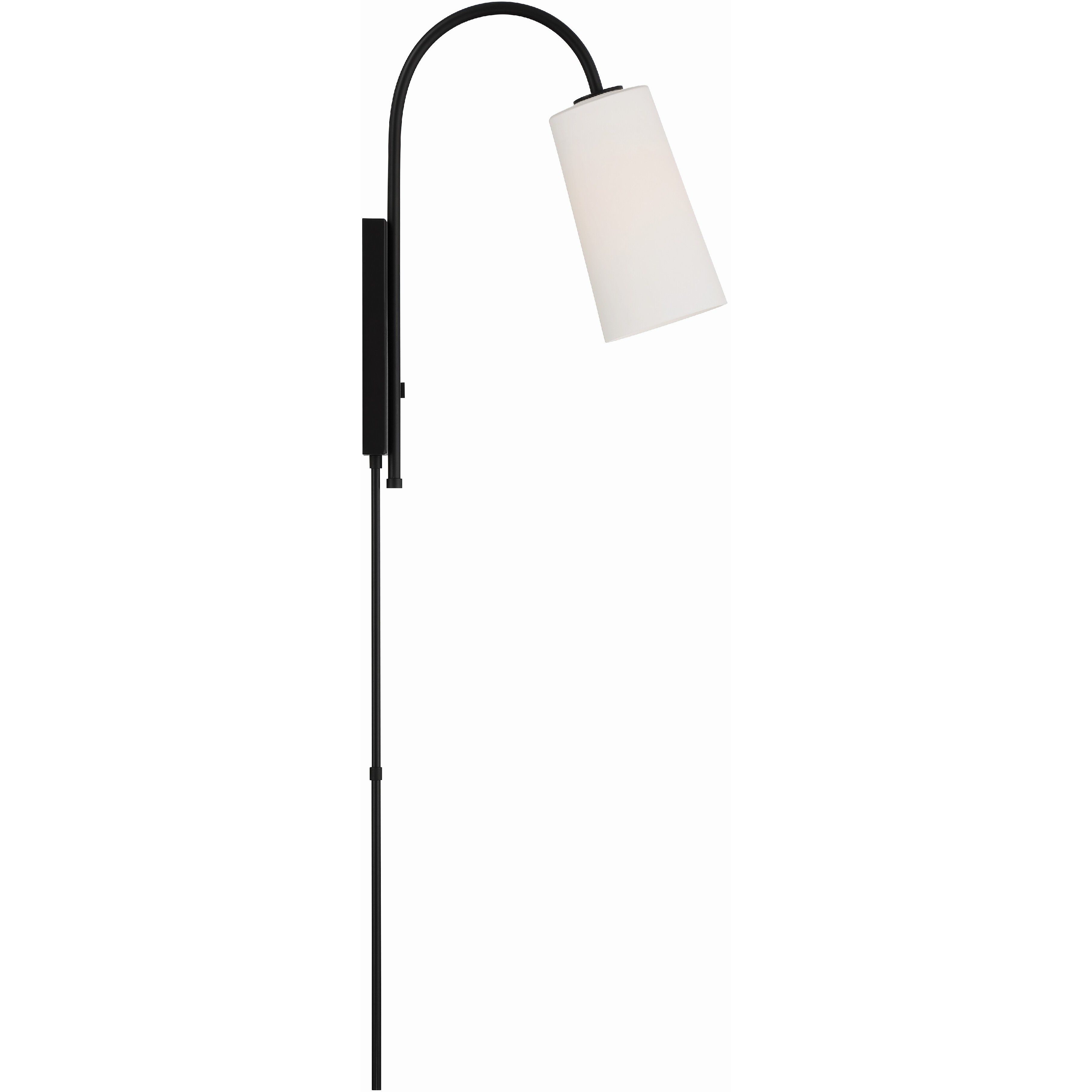 Alexa 13.25 inch 100.00 watt Matte Black Task Sconce Wall Light