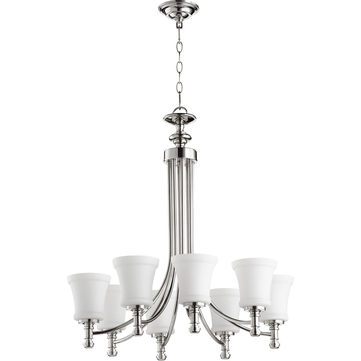 Rossington 8 Light 27 inch Polished Nickel Chandelier Ceiling Light