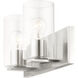 Zurich 2 Light 15 inch Brushed Nickel Vanity Sconce Wall Light