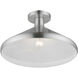 Geneva 1 Light 15 inch Brushed Aluminum Semi-Flush Mount Ceiling Light