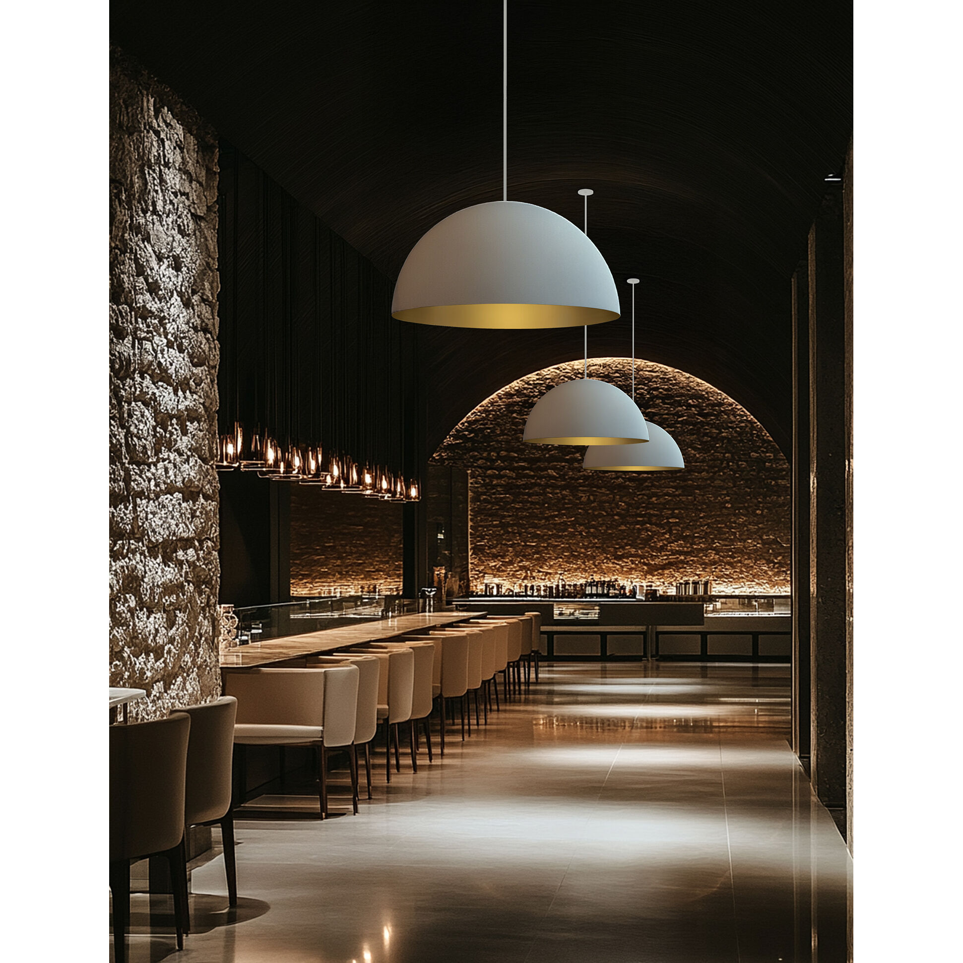 Elias LED 47.25 inch Matte White Pendant Ceiling Light