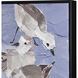 Seagull Abstract Blue with Gray and Black Framed Wall Art