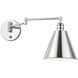 Library 1 Light 8 inch Polished Nickel Wall Sconce Wall Light