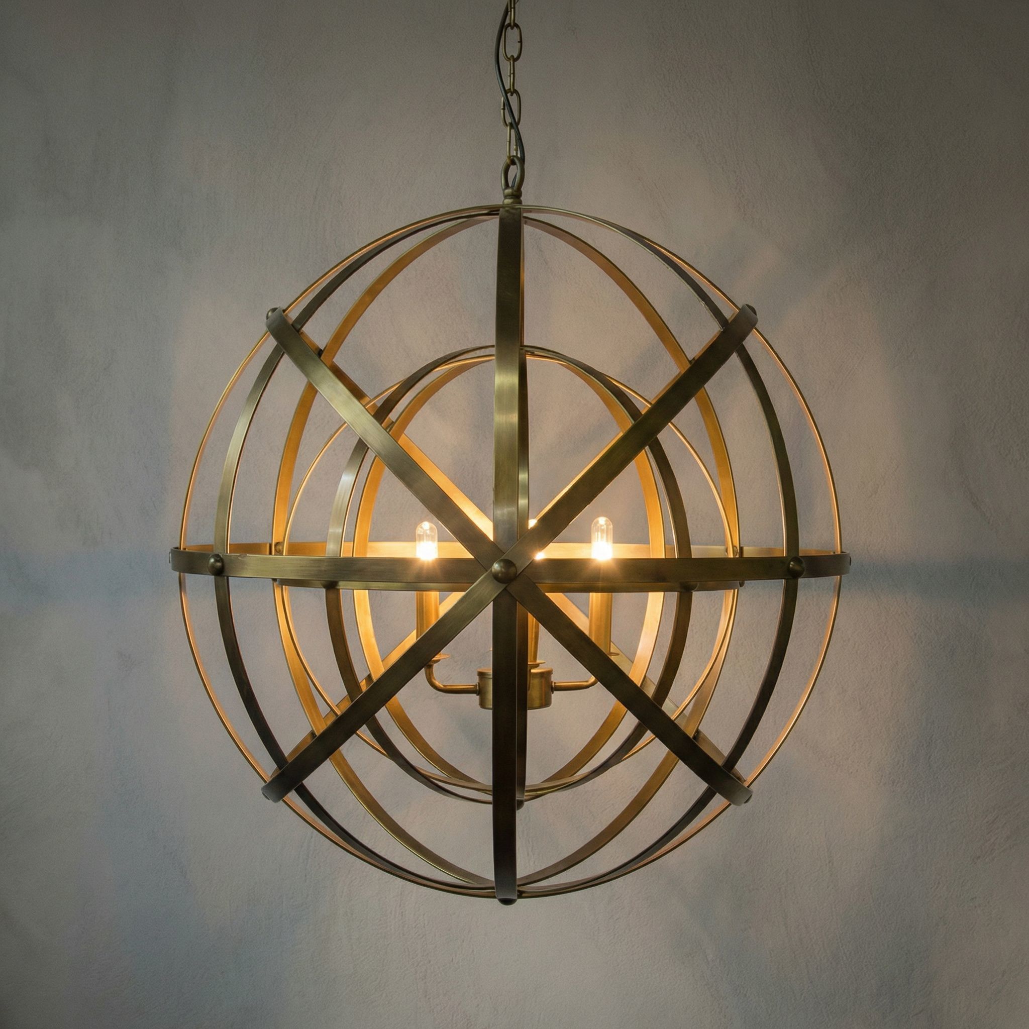 Alchemy 4 Light 27 inch Antique Brass Chandelier Ceiling Light