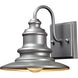 Marina 1 Light 8 inch Matte Silver Outdoor Wall Sconce
