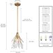 Crystal Fusion 1 Light 9 inch Peruvian Gold Pendant Ceiling Light