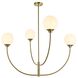 Nyomi 4 Light 42 inch Satin Gold Chandelier Ceiling Light