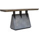 Vessel 60 inch Naturally Mahogany with Gunmetal and Faux Concrete Console Table