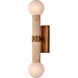 Beatrix 2 Light 5 inch Antique Brass Bath Wall Sconce Wall Light