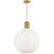 Drew & Jonathan Colewood 1 Light 20 inch Satin Brass Pendant Ceiling Light, Large