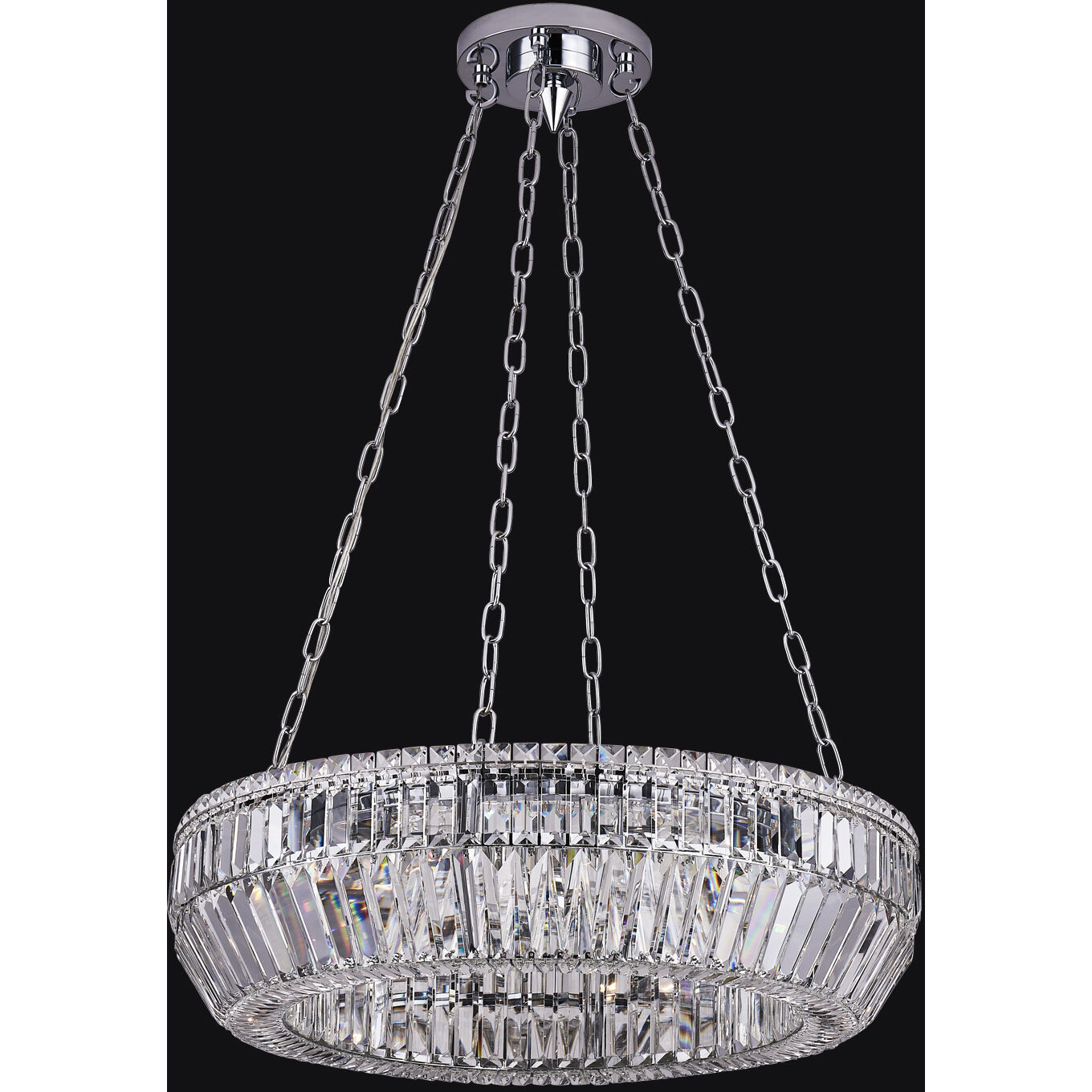 Circolare 8 Light 28 inch Polished Chrome Pendant Ceiling Light