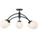 Redfield 5 Light 36 inch Matte Black Convertible Semi-Flush Ceiling Light