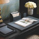 Scaleo Blue Faux Shagreen Desk Tray
